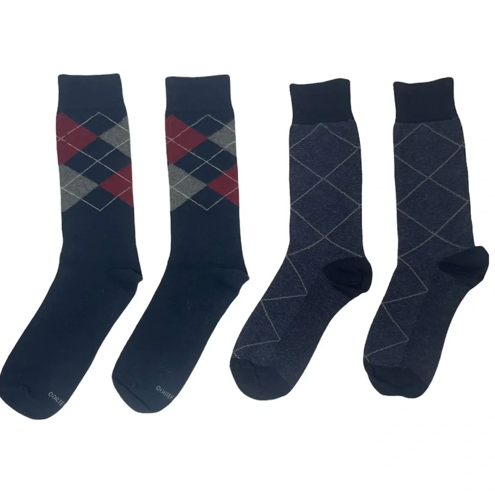 Men’s Socks Bundle Fun Colorful Vintage Pattern Design Graphics Print Black Gray